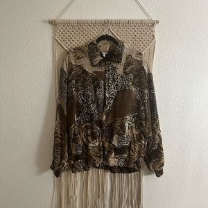 Vintage Animal Print Windbreaker